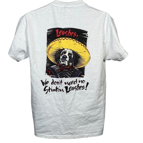 Big Dogs Other - Vintage 90s Big Dogs Graphic T-Shirt Mens S/M We Don't Need No Stinkin Leashes!